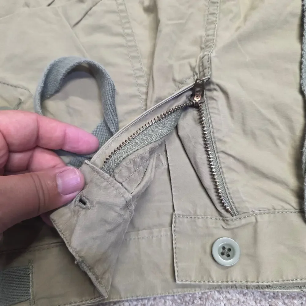 Y2K Gorpcore Indie Gap Surplus Women's Cargo Mini Skirt Sz 1 Olive Green Cotton